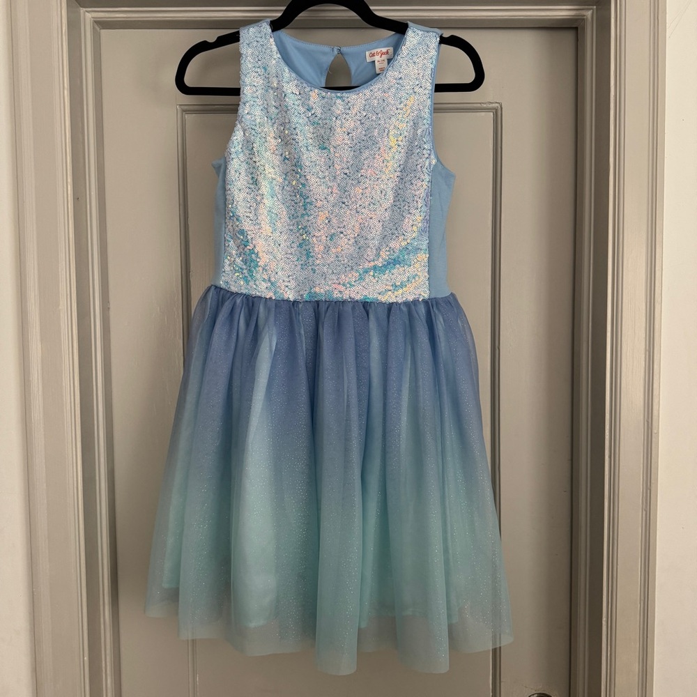Cat & Jack Light Blue Sequin Dress